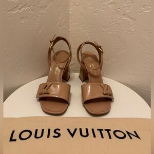 Louis Vuitton Nude block Heeled Sandals